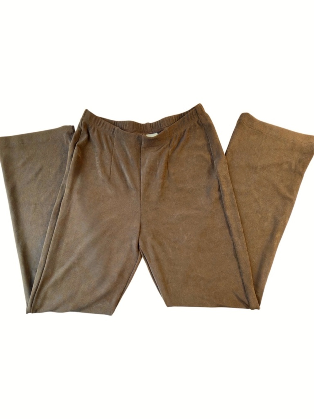 Women’s Chico's flat front Travelers brown pull on pants Size 00s | ak